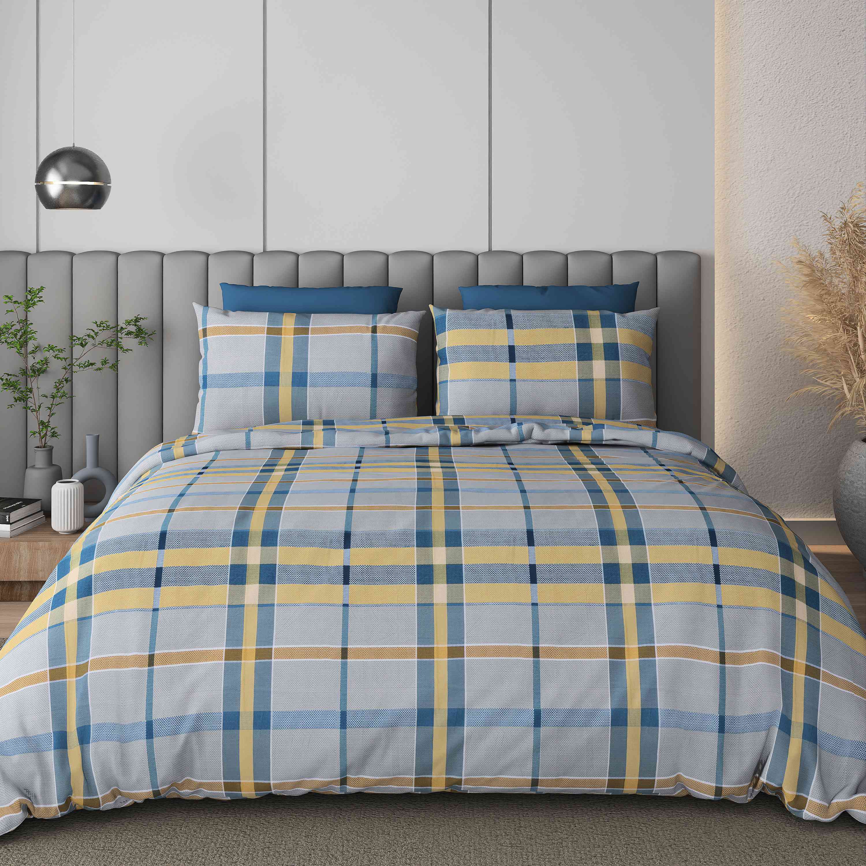 Black Jack 108" x 108" Cotton King Size Bedsheet Set with 2 Pillow Covers