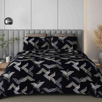 Black Jack Midnight Arrow 108" x 108" Cotton King Size Bedsheet Set with 2 Pillow Covers