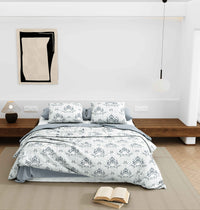 Wonderland 108" x 108" Cotton King Size Bedsheet Set with 2 Pillow Covers