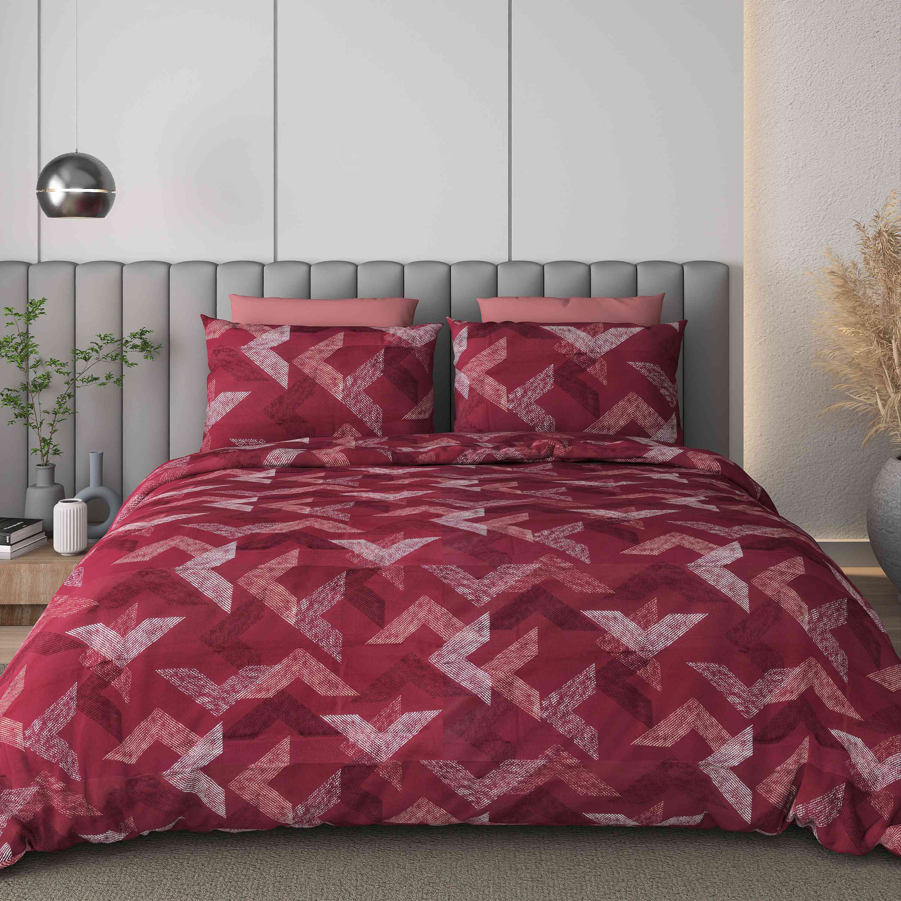 Black Jack Red Edition 108" x 108" Cotton King Size Bedsheet Set with 2 Pillow Covers