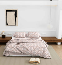 Wonderland 108" x 108" Cotton King Size Bedsheet Set with 2 Pillow Covers