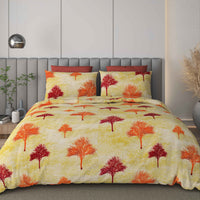 Black Jack Yellow Tree Edition 108" x 108" Cotton King Size Bedsheet Set