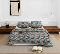 Wonderland 108" x 108" Cotton King Size Bedsheet Set with 2 Pillow Covers