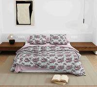 Wonderland 108" x 108" Cotton King Size Bedsheet Set with 2 Pillow Covers