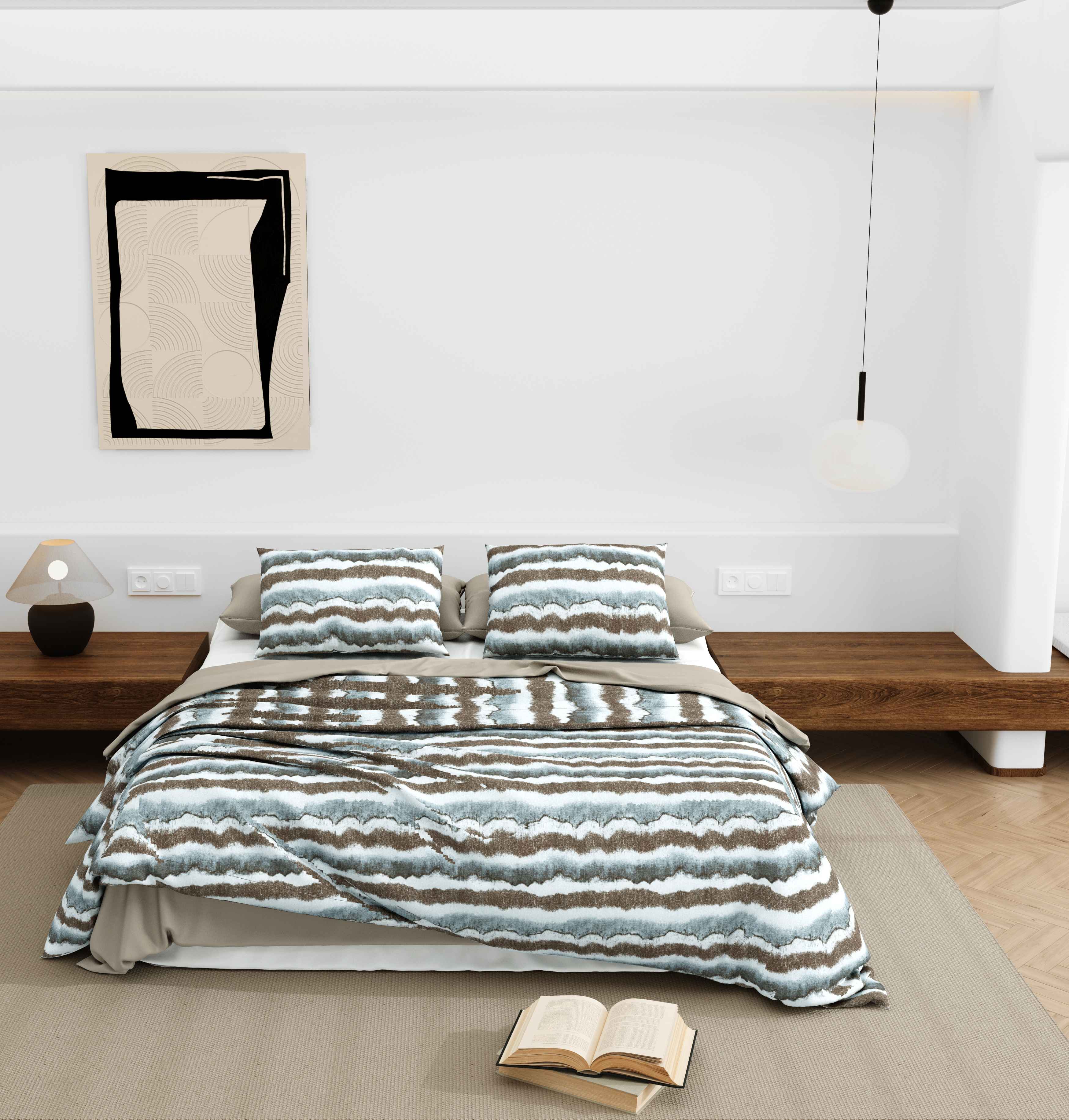 Wonderland 108" x 108" Cotton King Size Bedsheet Set with 2 Pillow Covers