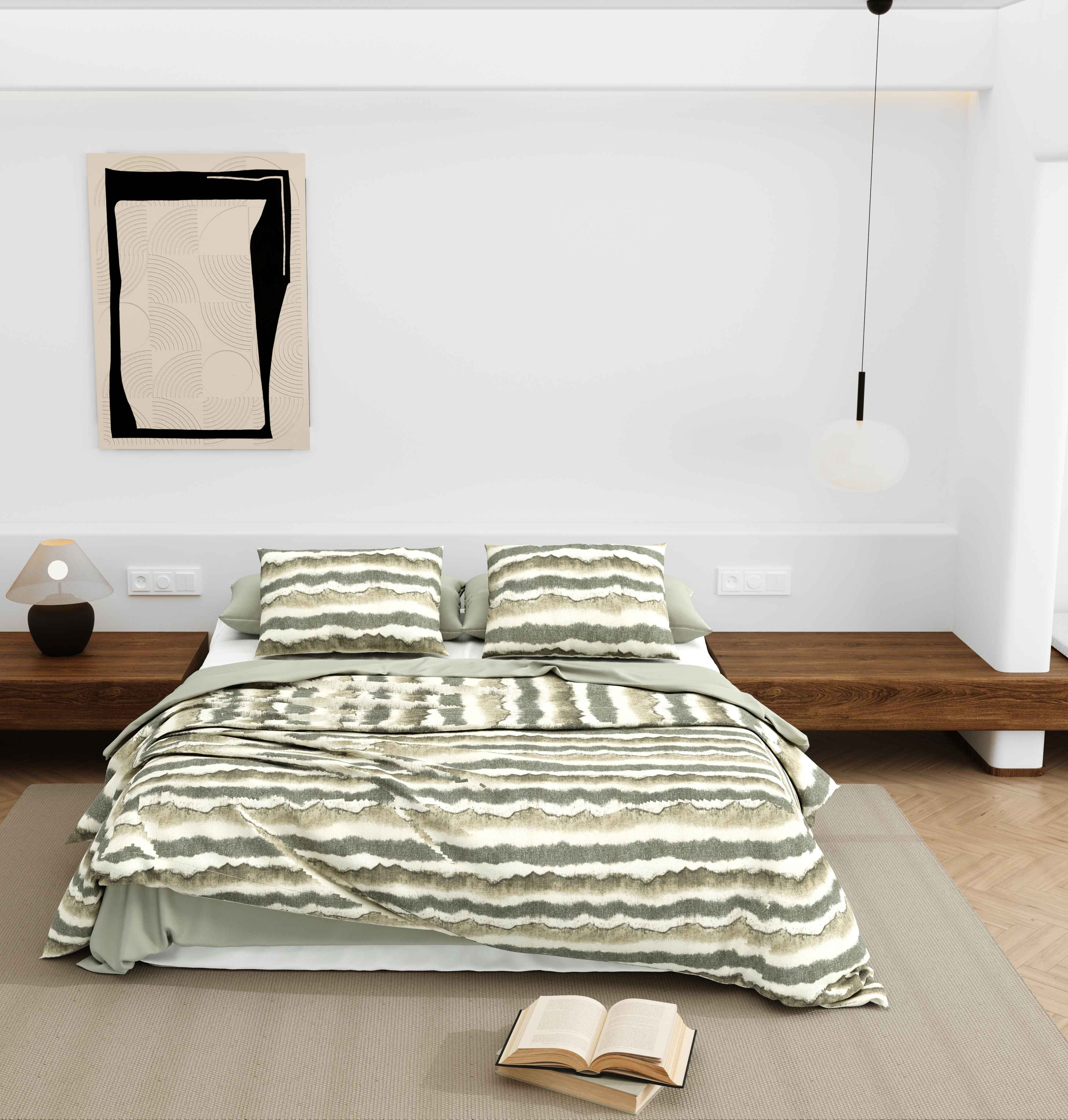 Wonderland 108" x 108" Cotton King Size Bedsheet Set with 2 Pillow Covers