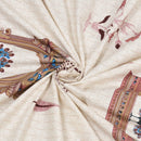 Rang Mahal 108" x 108" Cotton Bedsheet Set with 2 Pillow Covers – Royal Peacock Jharokha