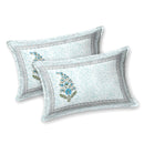 Rang Mahal 108" x 108" Cotton Bedsheet Set with 2 Pillow Covers – Royal Pavilion in Cream & Mustard