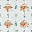 Rang Mahal 108" x 108" Cotton Bedsheet Set with 2 Pillow Covers – Royal Pavilion in Cream & Mustard