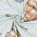 Rang Mahal 108" x 108" Cotton Bedsheet Set with 2 Pillow Covers – Royal Pavilion in Cream & Mustard