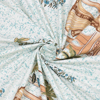 Rang Mahal 108" x 108" Cotton Bedsheet Set with 2 Pillow Covers – Royal Pavilion in Cream & Mustard