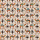 Rang Mahal 108" x 108" Cotton Bedsheet Set with 2 Pillow Covers – Royal Camel in Beige