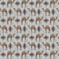 Rang Mahal 108" x 108" Cotton Bedsheet Set with 2 Pillow Covers – Royal Camel & Paisley