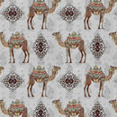 Rang Mahal 108" x 108" Cotton Bedsheet Set with 2 Pillow Covers – Royal Camel & Paisley