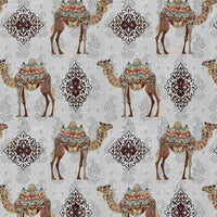 Rang Mahal 108" x 108" Cotton Bedsheet Set with 2 Pillow Covers – Royal Camel & Paisley