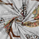 Rang Mahal 108" x 108" Cotton Bedsheet Set with 2 Pillow Covers – Royal Camel & Paisley