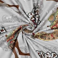 Rang Mahal 108" x 108" Cotton Bedsheet Set with 2 Pillow Covers – Royal Camel & Paisley