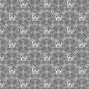 Rang Mahal 108" x 108" Cotton Bedsheet Set with 2 Pillow Covers – Royal Horse in Antique Grey