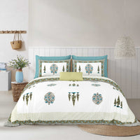 Hivdo 108" x 108" Cotton King Size Bedsheet Set with 2 Pillow Covers