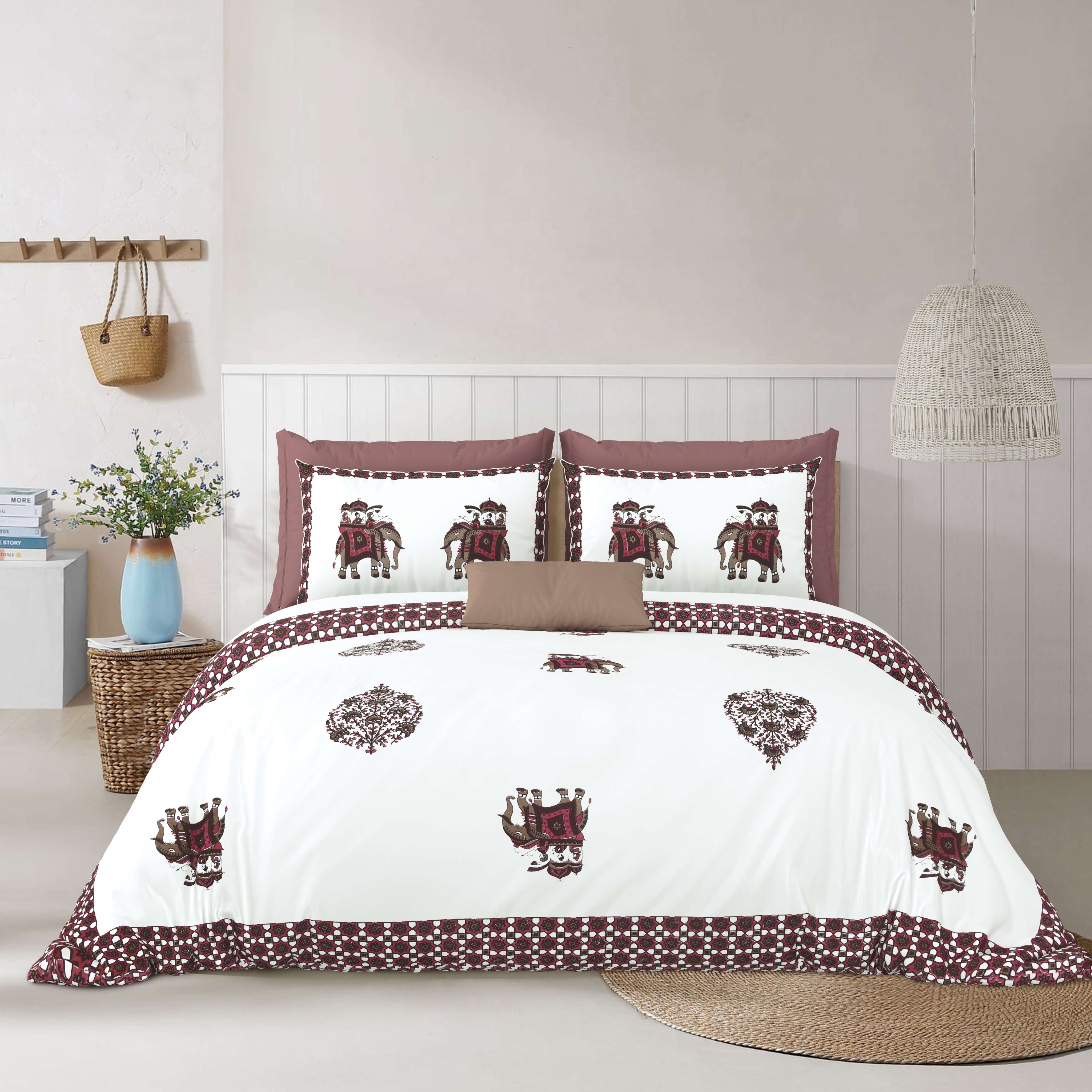 Hivdo 108" x 108" Cotton King Size Bedsheet Set with 2 Pillow Covers