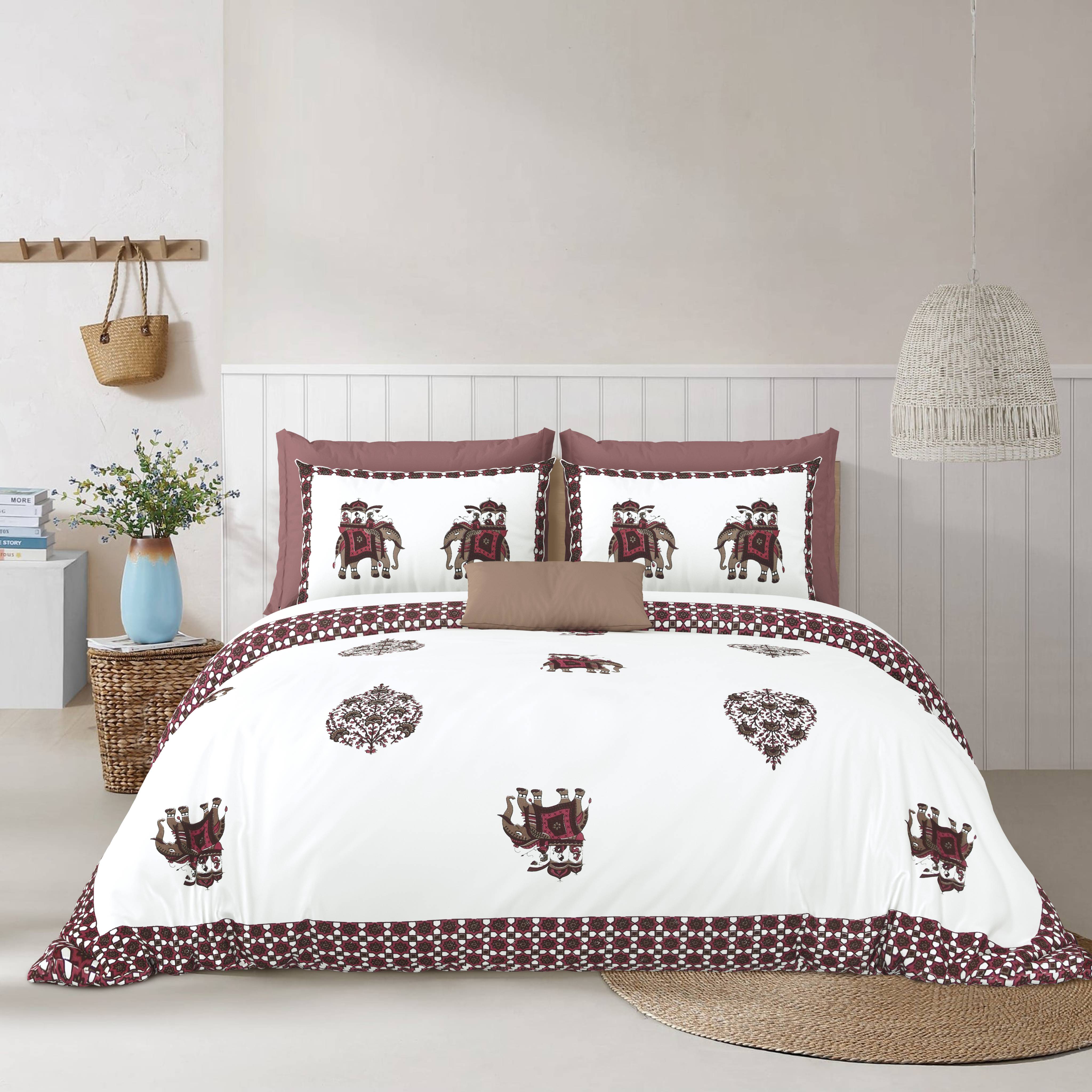 Hivdo 108" x 108" Cotton King Size Bedsheet Set with 2 Pillow Covers