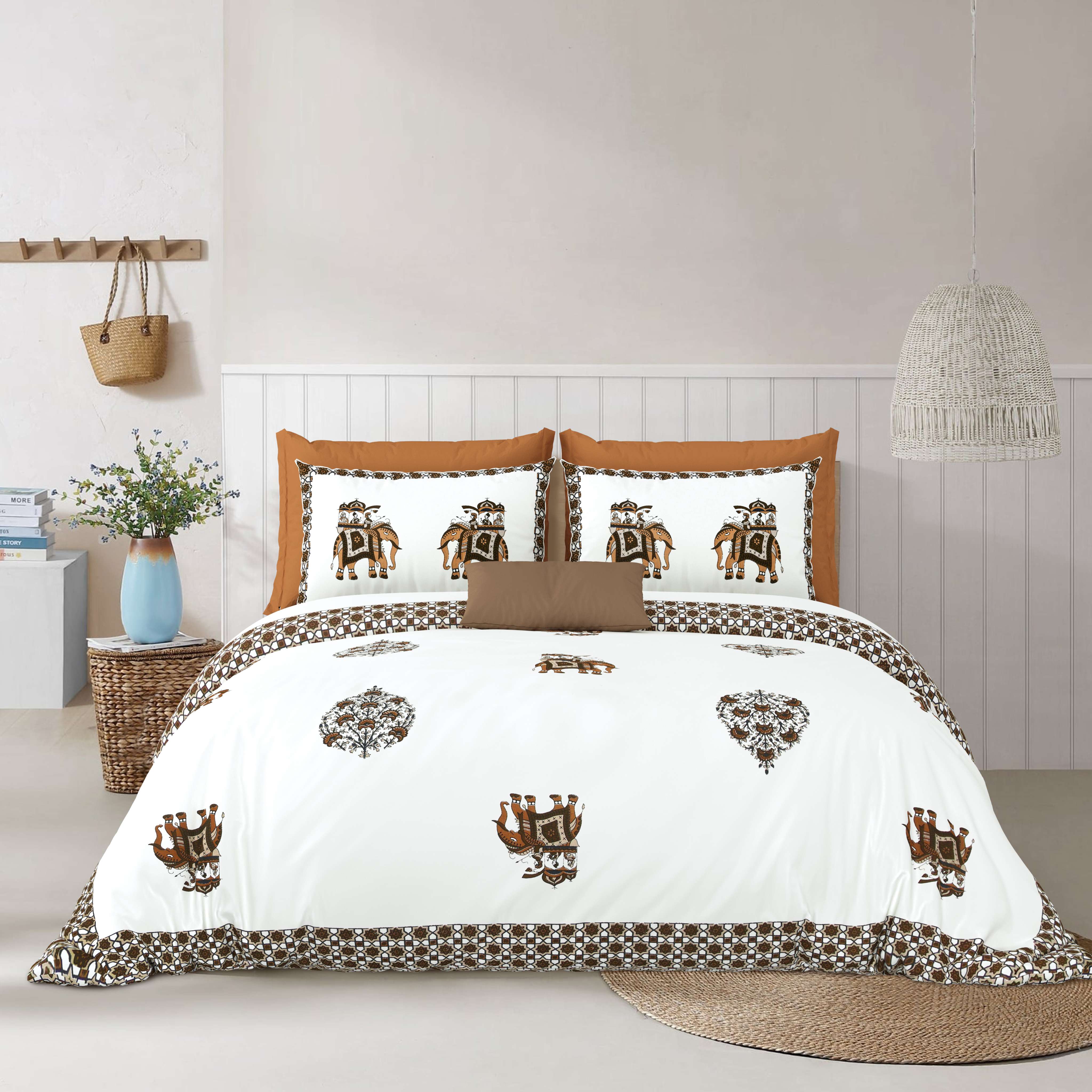 Hivdo 108" x 108" Cotton King Size Bedsheet Set with 2 Pillow Covers