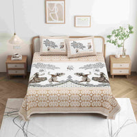 Chitra Kala 100% Cotton Elegant Tree & Bird Pattern Bedsheet Set Size (90×108)