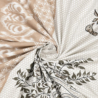 Chitra Kala 100% Cotton Elegant Tree & Bird Pattern Bedsheet Set Size (90×108)