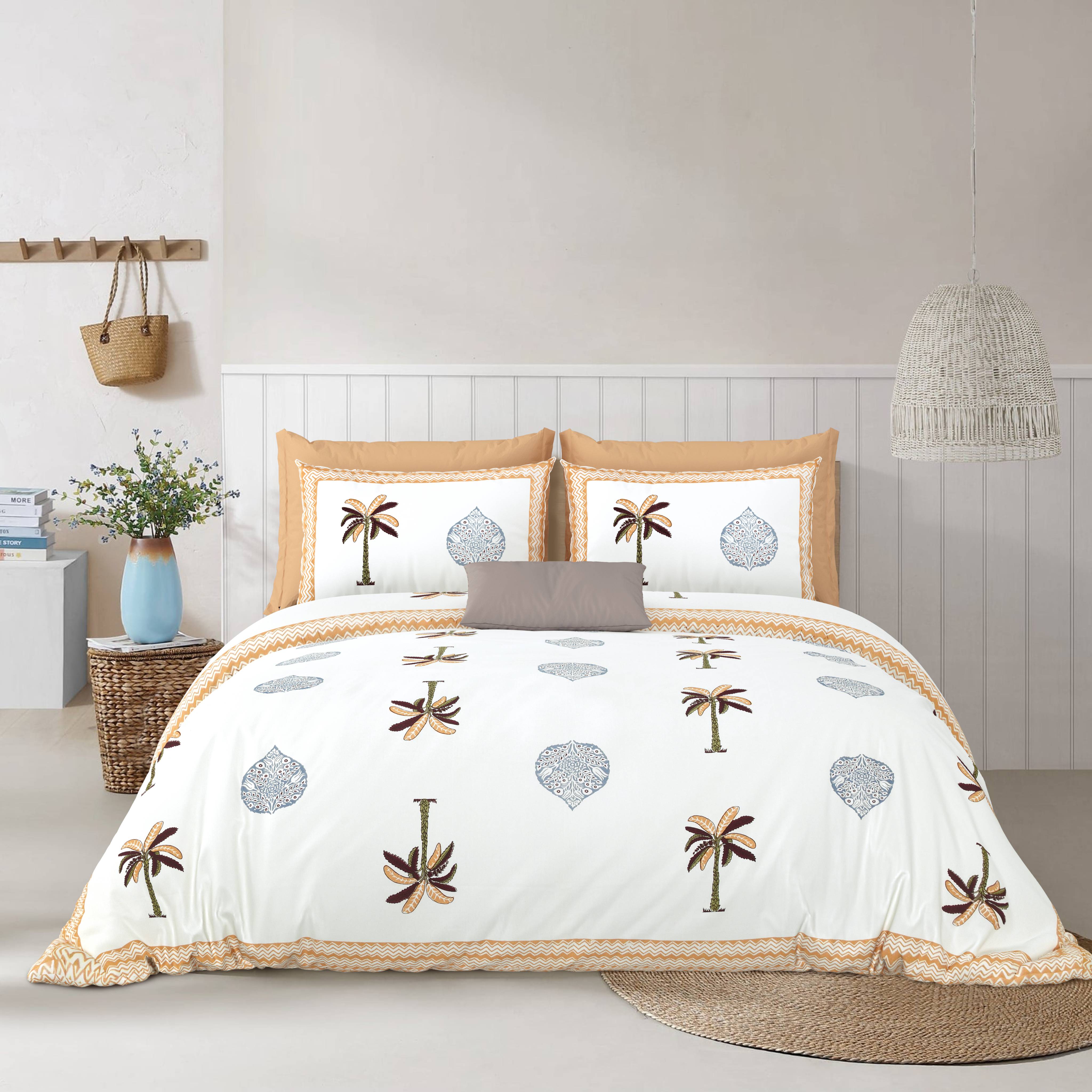 Hivdo 108" x 108" Cotton King Size Bedsheet Set with 2 Pillow Covers