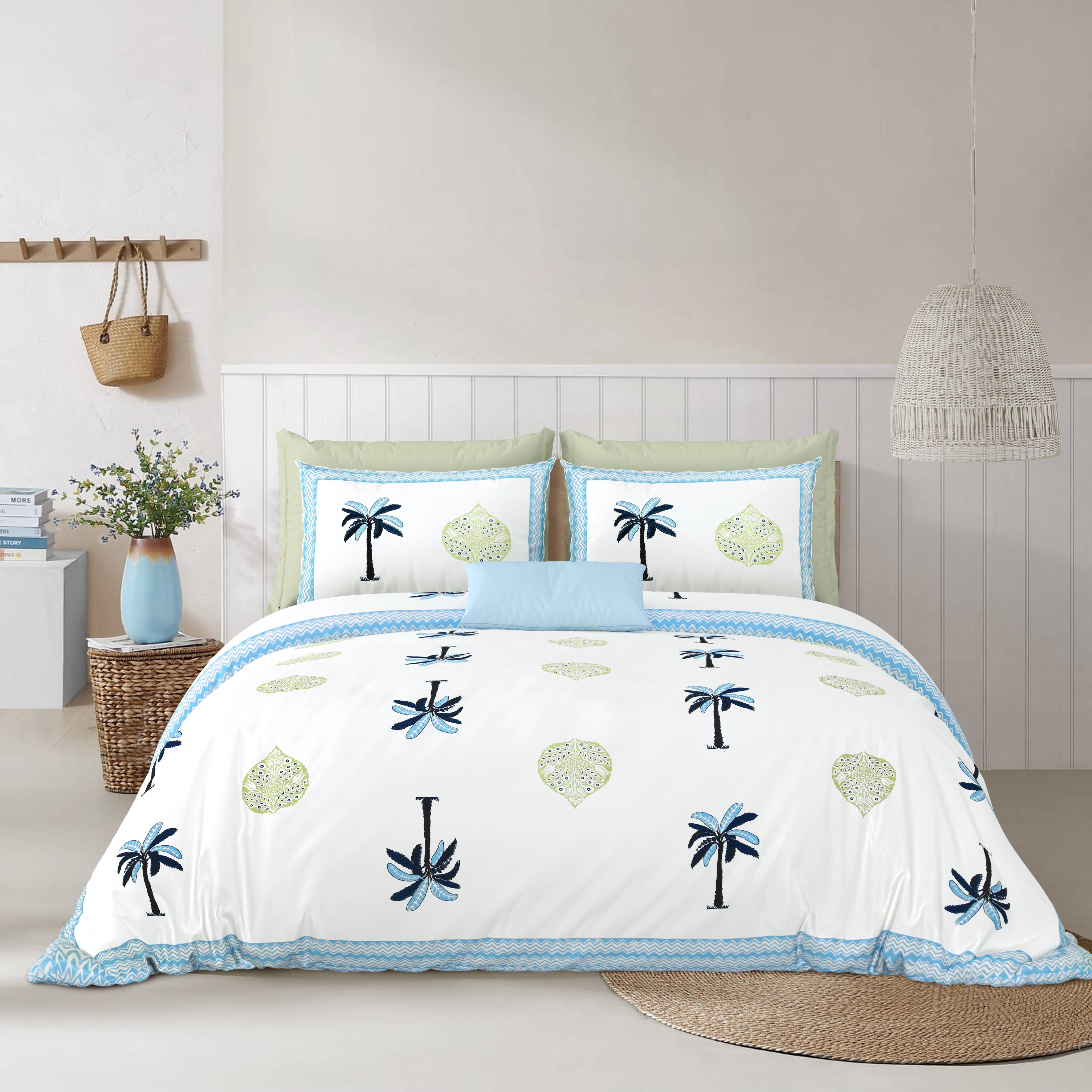 Hivdo 108" x 108" Cotton King Size Bedsheet Set with 2 Pillow Covers