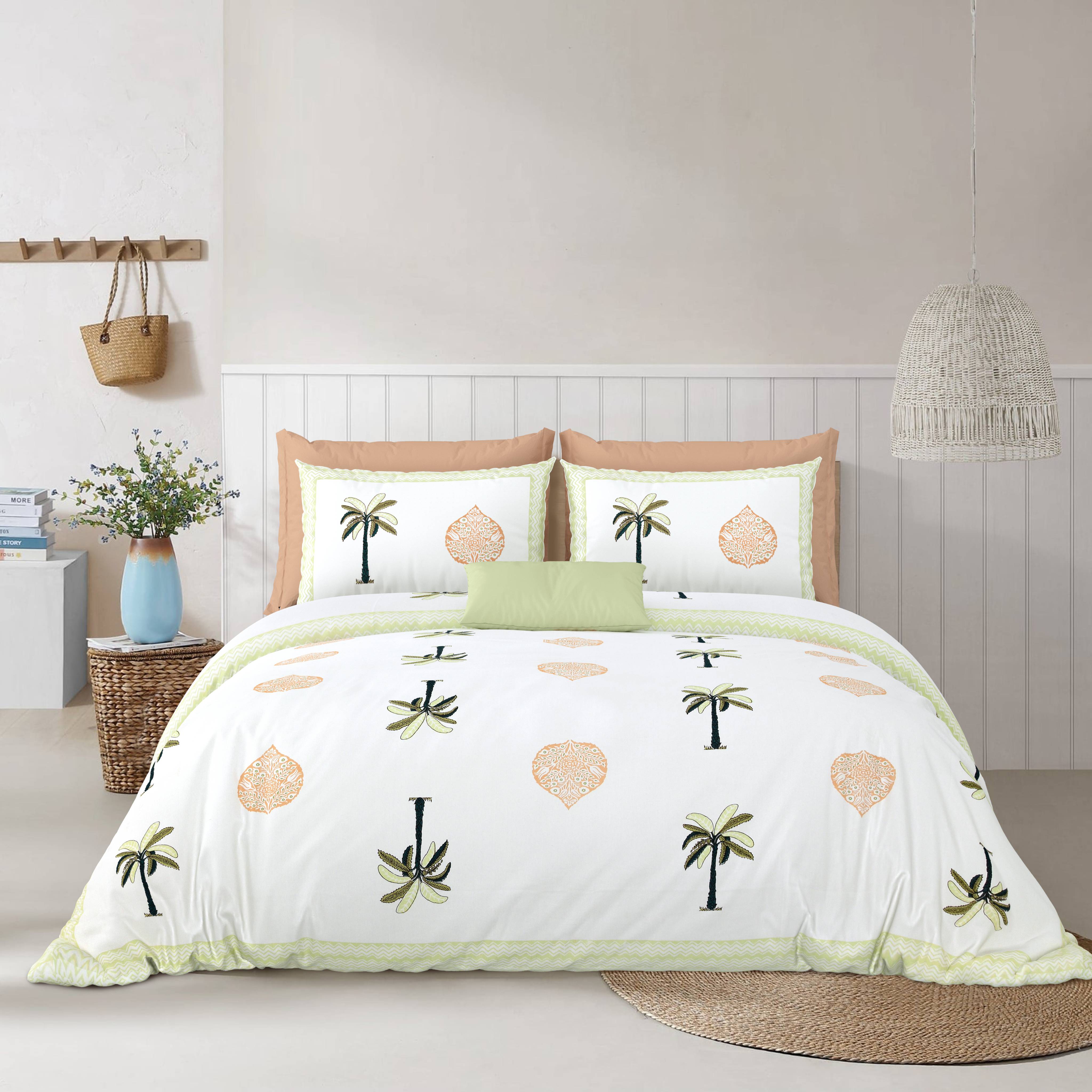 Hivdo 108" x 108" Cotton King Size Bedsheet Set with 2 Pillow Covers