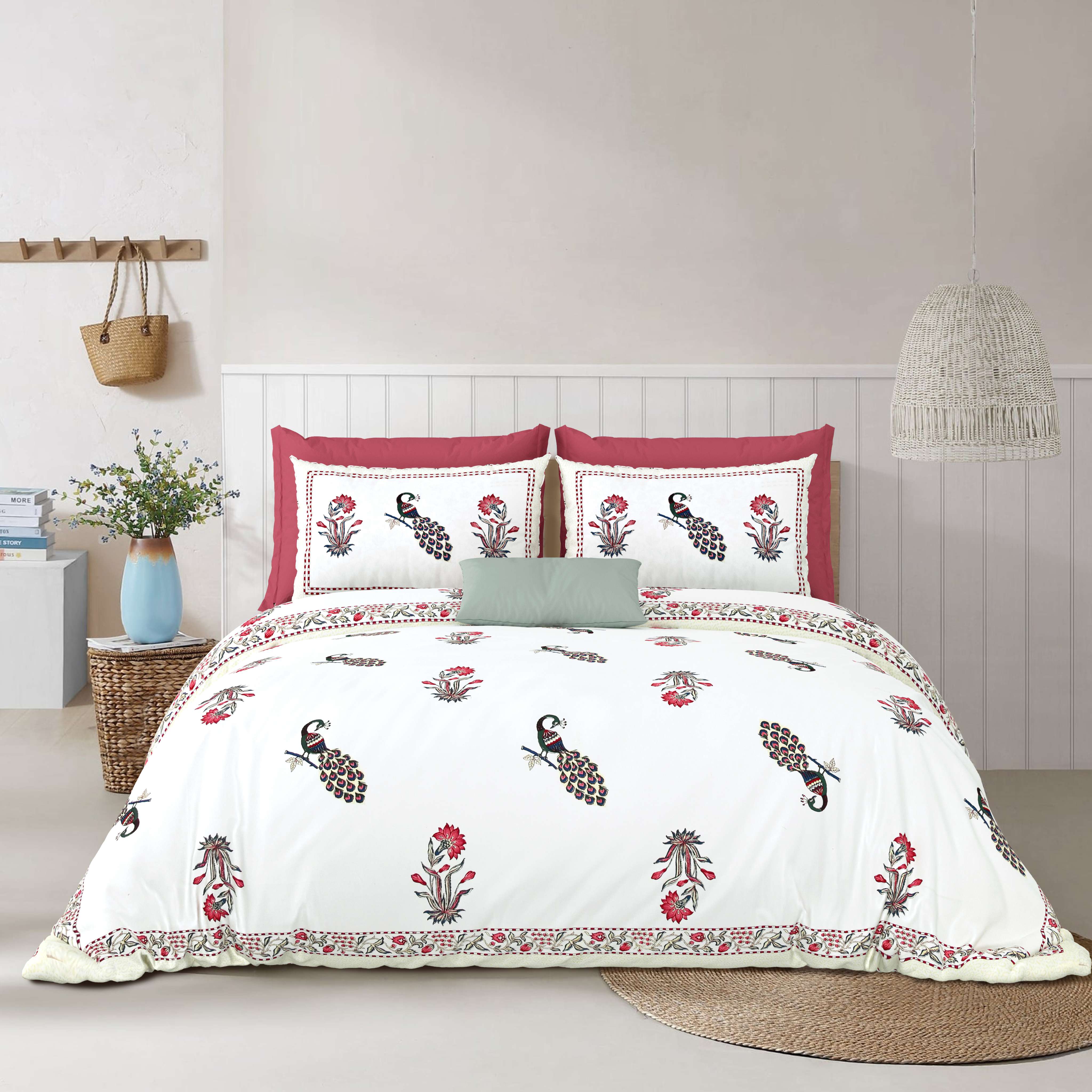 Hivdo 108" x 108" Cotton King Size Bedsheet Set with 2 Pillow Covers