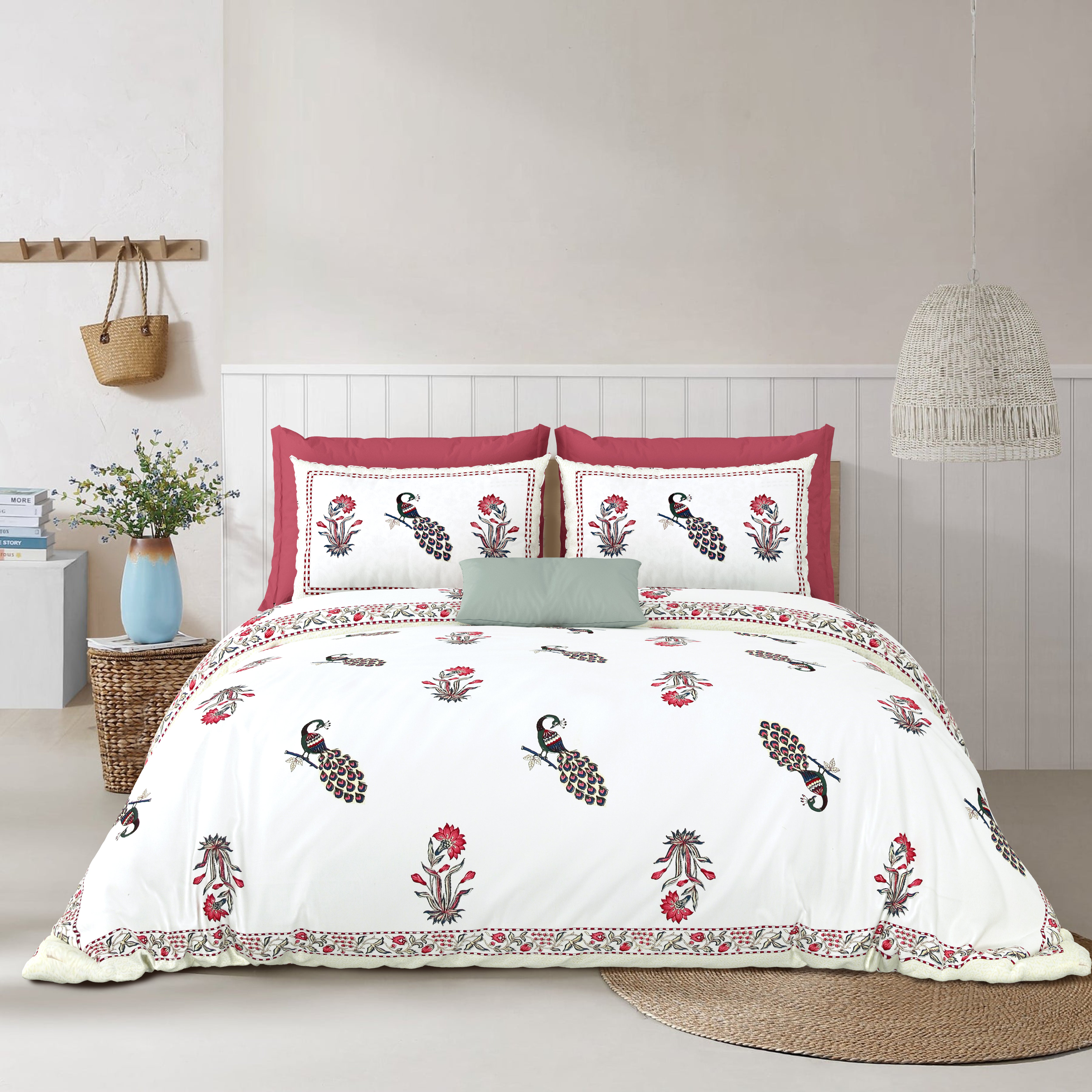 Hivdo 108" x 108" Cotton King Size Bedsheet Set with 2 Pillow Covers