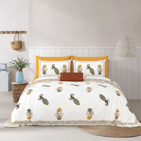 Hivdo 108" x 108" Cotton King Size Bedsheet Set with 2 Pillow Covers