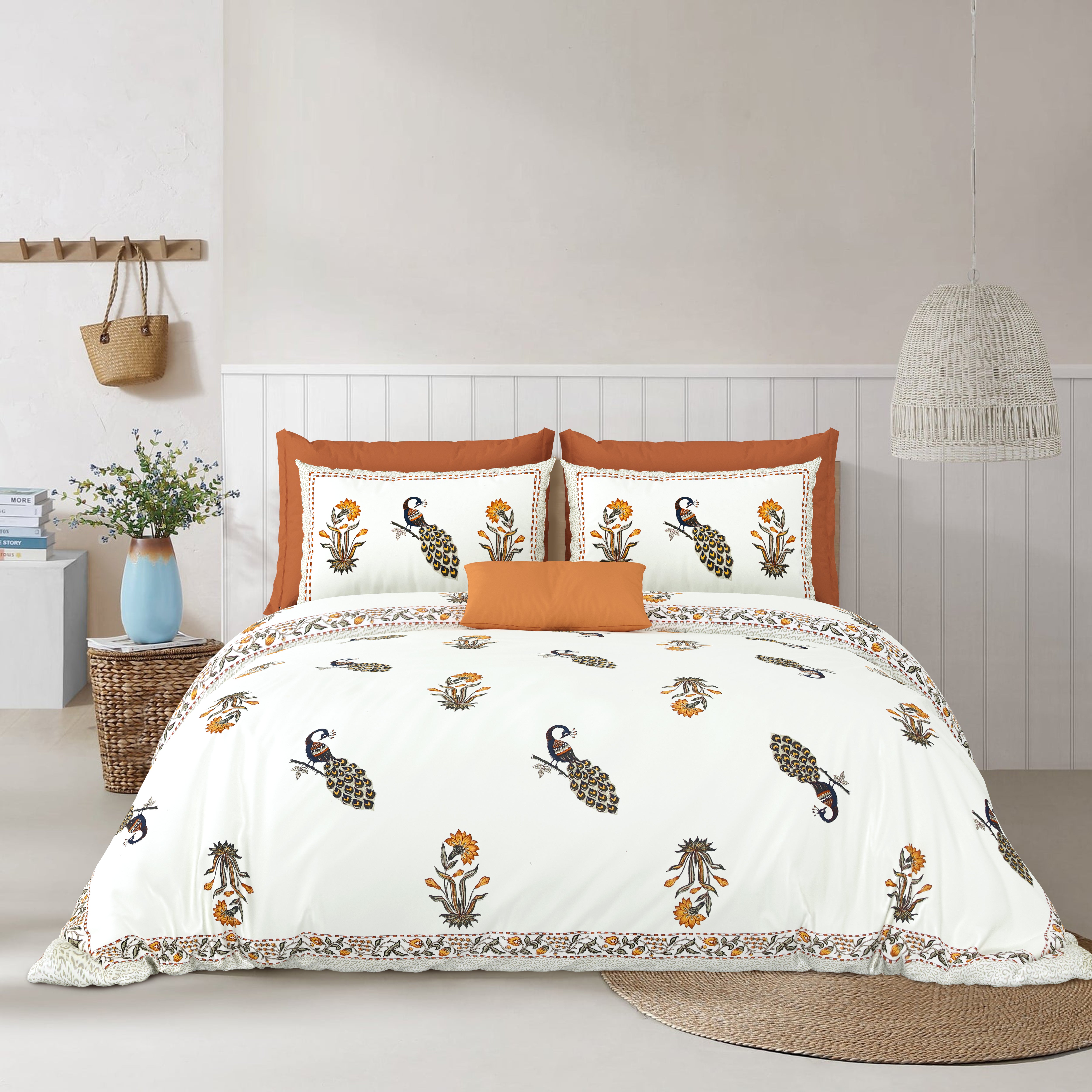 Hivdo 108" x 108" Cotton King Size Bedsheet Set with 2 Pillow Covers