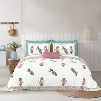 Hivdo 108" x 108" Cotton King Size Bedsheet Set with 2 Pillow Covers