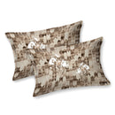 Elegant Brown Floral Striped King Size Bedsheet with 2 Pillow Covers Cotton Size (108×108)