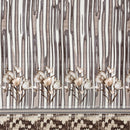 Elegant Brown Floral Striped King Size Bedsheet with 2 Pillow Covers Cotton Size (108×108)